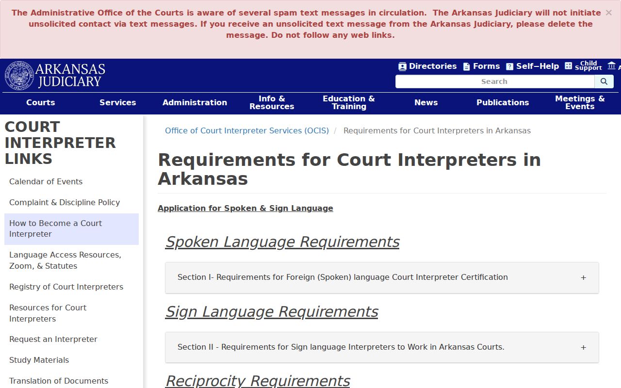 Arkansas Judiciary annual reports page for statewide court data relevant to Chicot County
