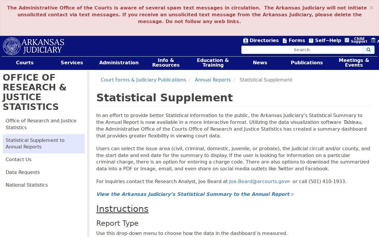 Arkansas statistical source for Lake Village court docket context