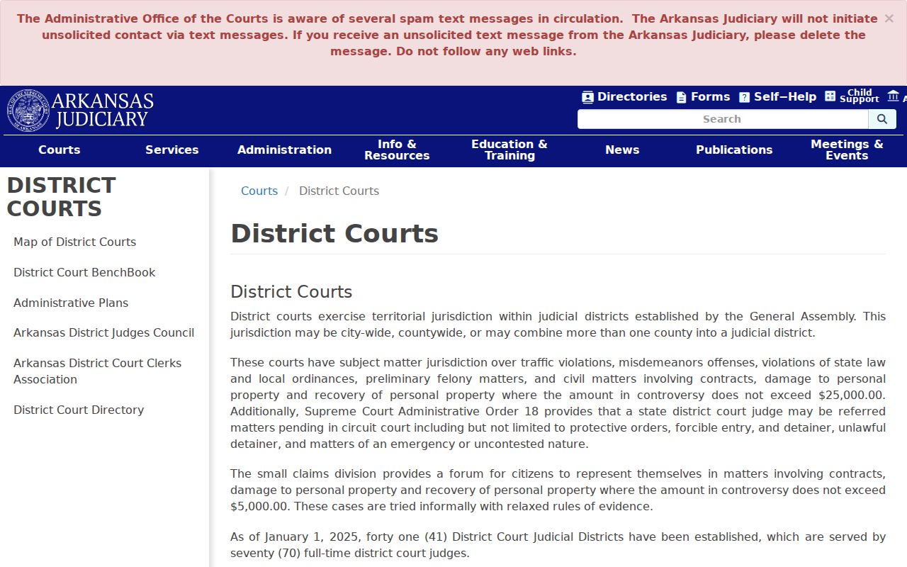 District Court jurisdiction behind Chicot County lower-court dockets
