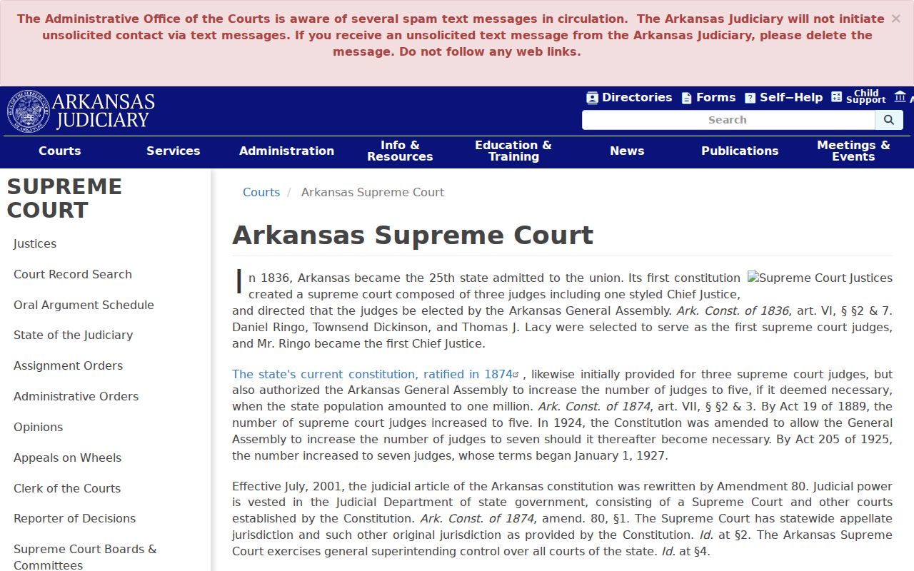 Arkansas Supreme Court oversight relevant to Chicot County docket access